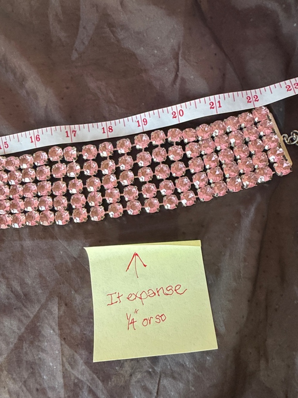 Pink Multi-Row Crystal Belt - Picture 4 of 5